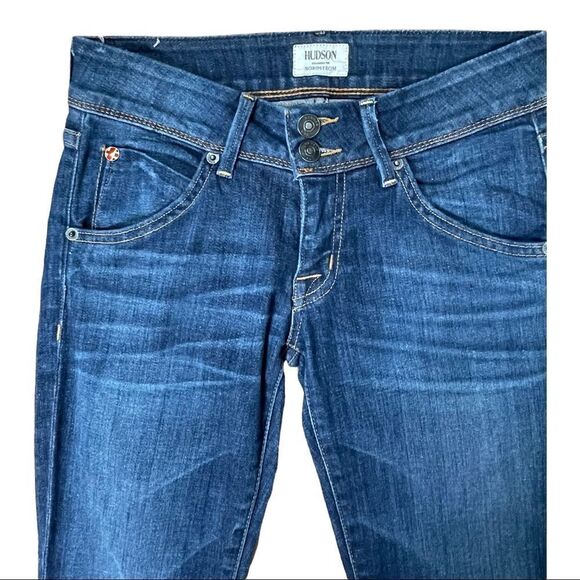 Hudson Nordstrom Women's Jeans Blue Size 24X25 Straight Cropped Stretch. - Picture 2 of 8